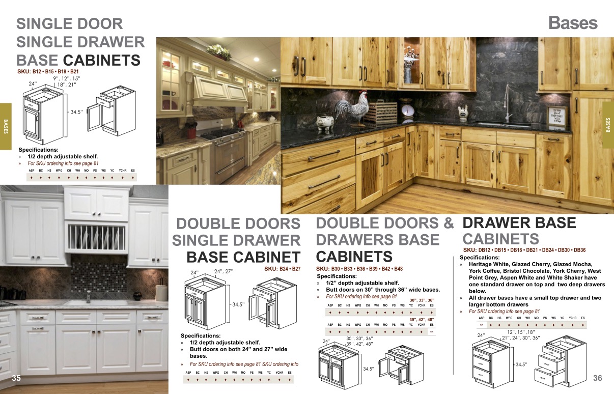 base cabinets