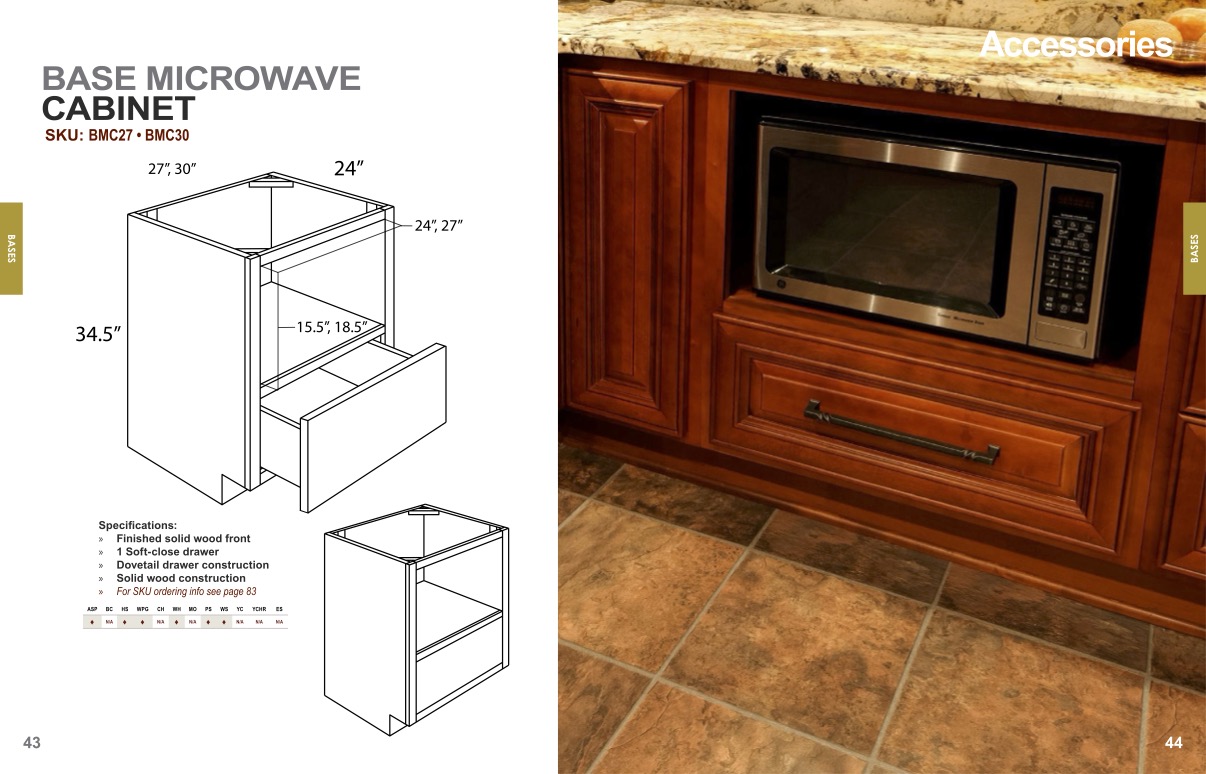 base microwave cabinet