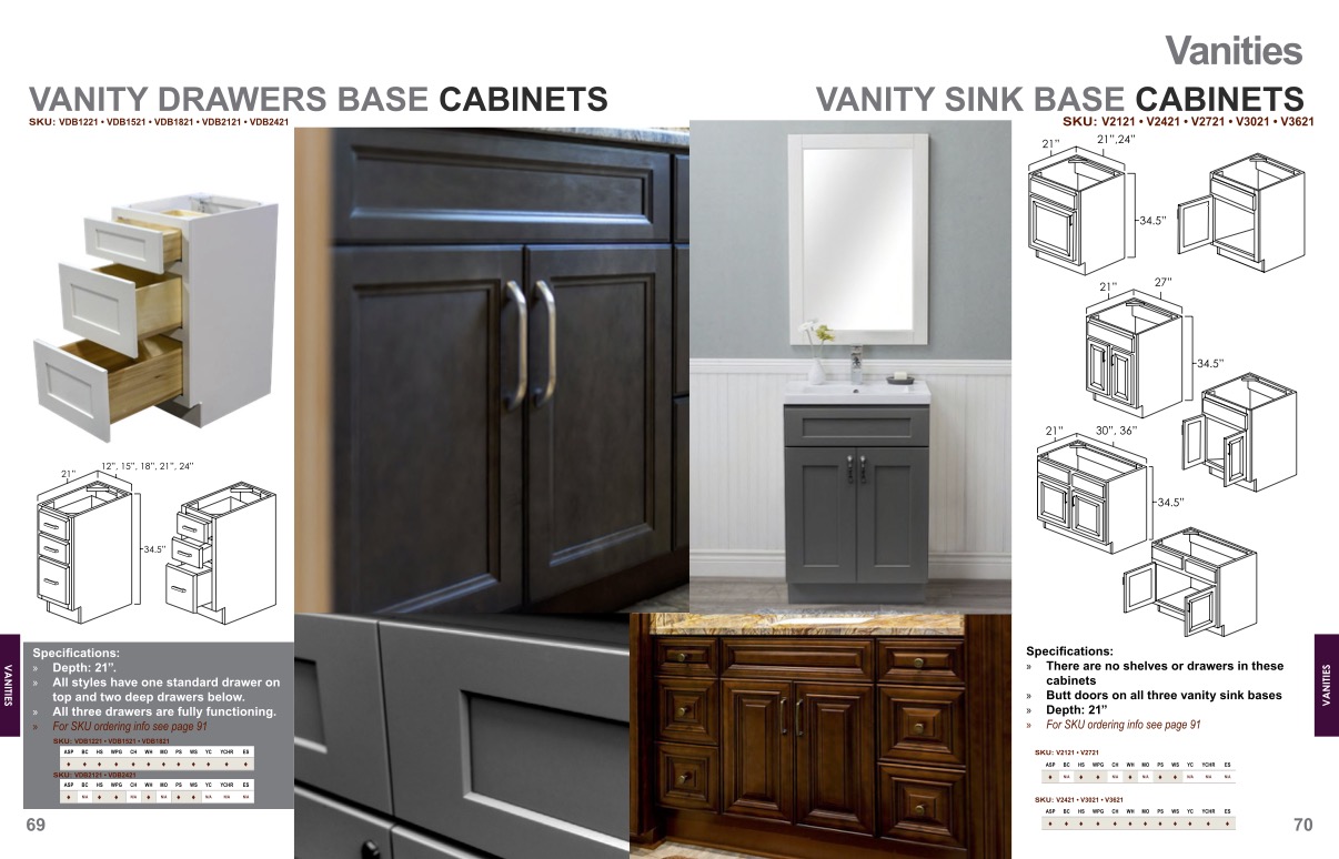 vanity drawers base cabinet